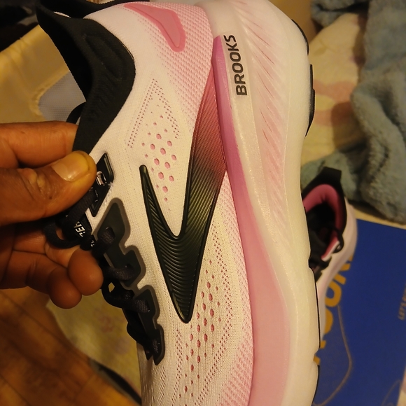 Brooks Women's Athletic Shoes - White and Pink - Picture 10 of 13